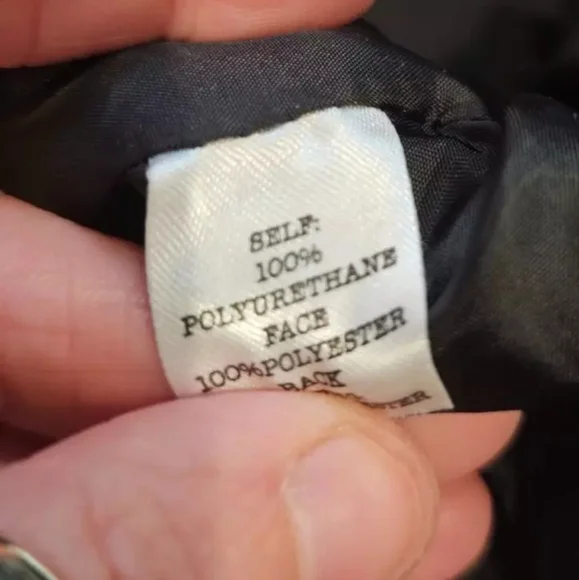 Hot Topic punk Goth Faux Leather Motorcycle Black Cropped belted Jacket Coat S - Picture 8 of 8